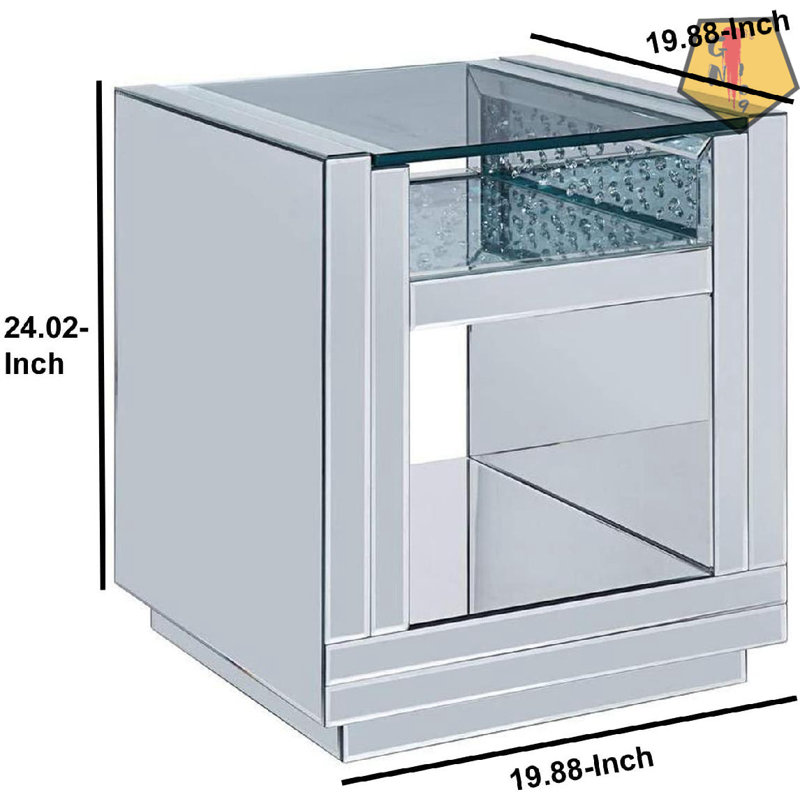 GN109 Glass Top Pedestal End Table Wayfair